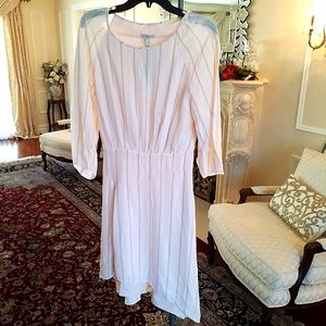 Joie $448 Retail Dress. Asymmetrical, Fluttering Hem. Striped. Gabisa. NEW NWT.